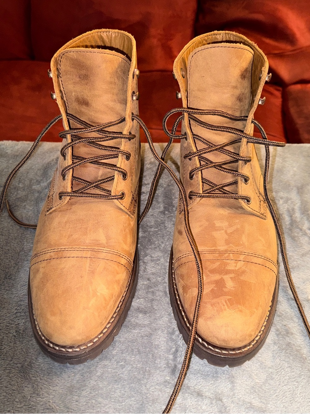 Thursday Boot Company Men's Tan Lace-Up Storm King Work Boots